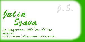 julia szava business card